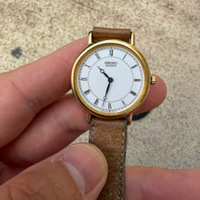 Load image into Gallery viewer, Vintage Late 80s-90s Seiko Gold Tone Roman Dial 5Y30-6000 Quartz Watch
