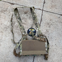 Load image into Gallery viewer, HRT Tactical Multicam Maximus Placard Chest Rig Setup
