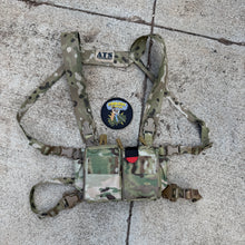 Load image into Gallery viewer, HRT Tactical Multicam Maximus Placard Chest Rig Setup
