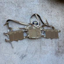 Load image into Gallery viewer, Spiritus Systems Desert Tiger Stripe 34 Alpha Chest Rig + LBV Expander Kit
