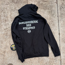 Load image into Gallery viewer, Finance and Maneuver XL Schizophrenic and Strapped Hoodie
