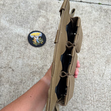 Load image into Gallery viewer, Haley Strategic Coyote Brown TRMP Triple Mag Placard w/ MP2 Inserts
