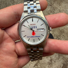 Load image into Gallery viewer, NGBA 10 Gallon Blood Donor Commemorative Seiko Day Date Quartz Watch
