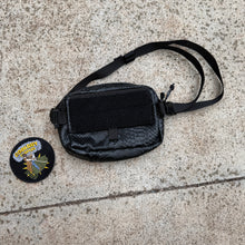 Load image into Gallery viewer, Qilo Black Snakeskin Narco Convertible Fanny Pack
