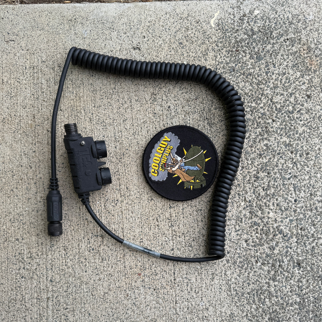 TEA Universal Dual Push To Talk PTT Model E3-MK-REV3A 10 Pin Black Coiled